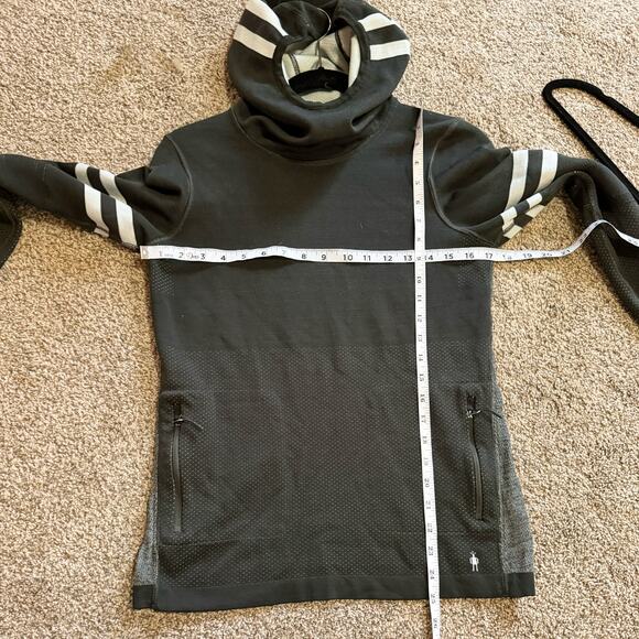 SmartWool Intraknit Merino Tech Cowl Neck Pullover Hoodie Sweatshirt Medium - Picture 7 of 7